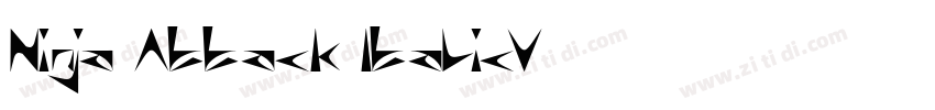 Ninja Attack ItalicV字体转换